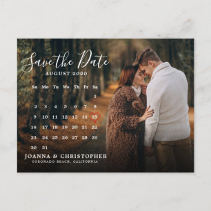 Stylish Handwritten Save the Date Postcard