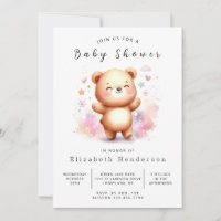 Stylish Happy Bear Baby Shower