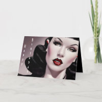 Stylish Happy Birthday Gothic Girl Birthday