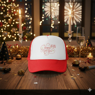 Stylish Happy New Year 20YY Personalized Trucker Hat