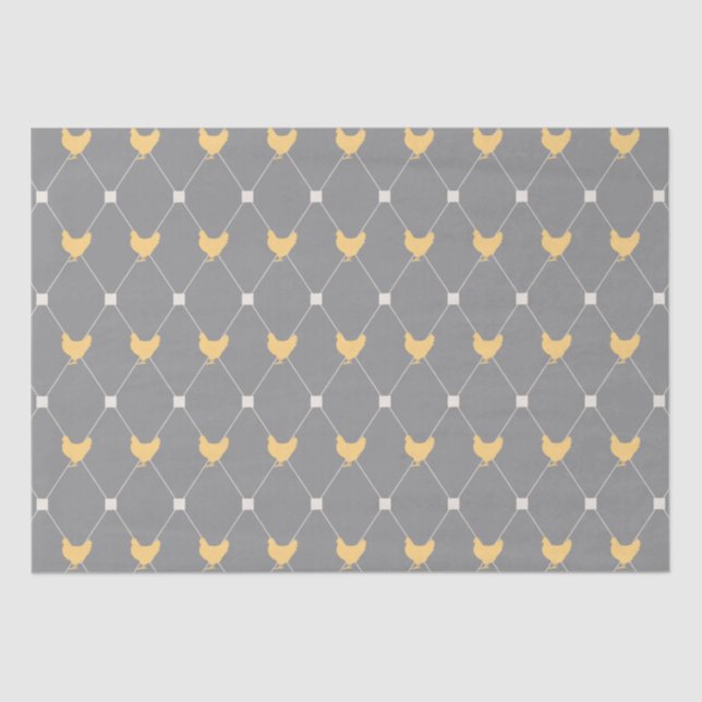 Stylish Harlequin Chicken Pattern Tissue Paper (Front)