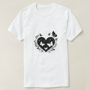 Stylish heart and black Gift Creation T-Shirt