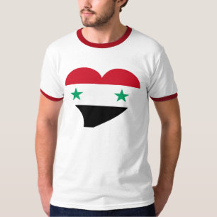 Stylish heart with flag of Syria T-Shirt