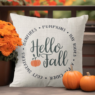 Stylish Hello Fall Classic Autumn Cushion