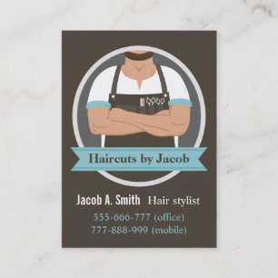 Stylish Hipster Cool Barber Shop Business Cards
