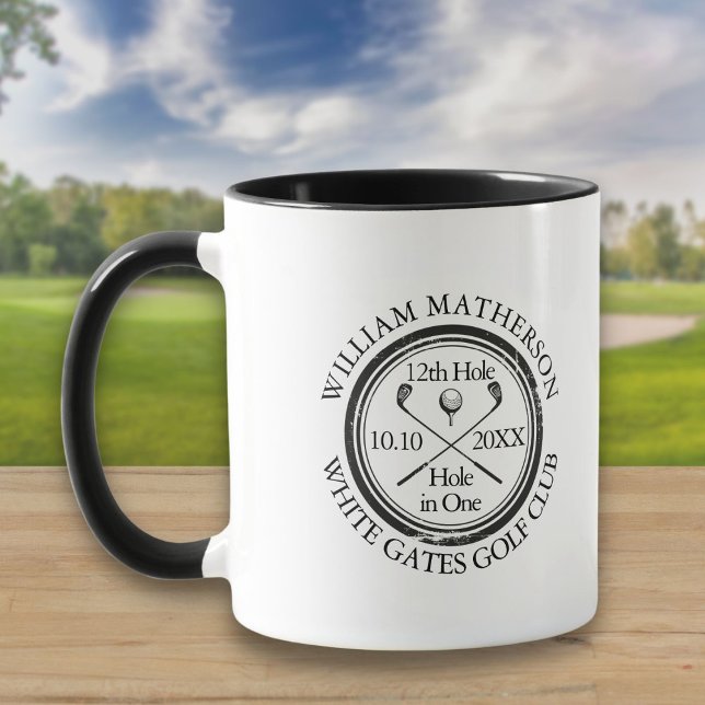 Stylish Hole in One Personalised Golf Mug (Creator Uploaded)