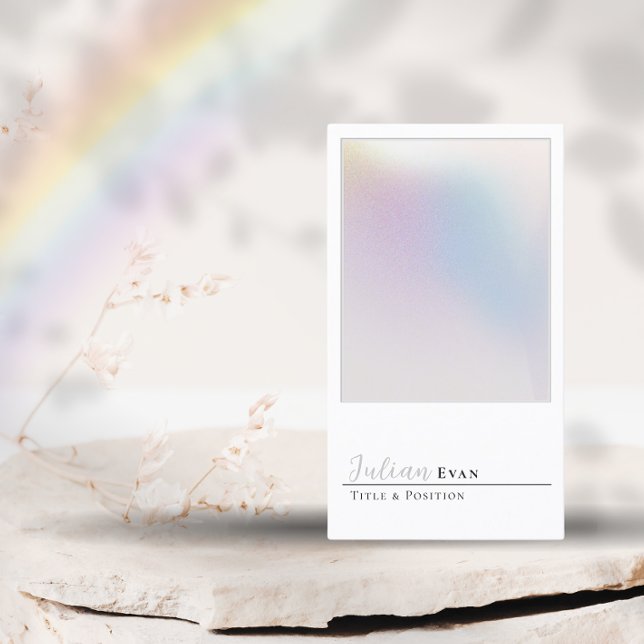 Stylish Holographic Silver Aura Business Card (Creator Uploaded)