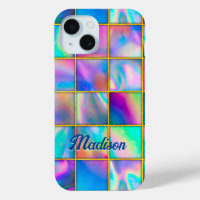 Stylish holographic trendy faux gold geometric