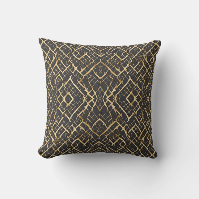 Stylish Honeycomb Patterning on a Sofa Cushion (Front)