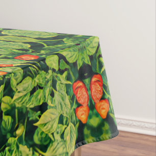 Stylish Hot Red Green Chili Yummy Peppers Pepper Tablecloth