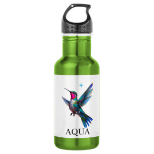 Stylish Hummingbird on White 532 Ml Water Bottle