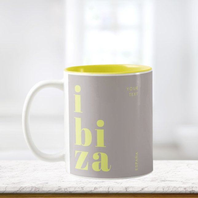Stylish Ibiza Spain  Two-Tone Coffee Mug (Creator Uploaded)