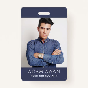 Stylish ID Card Modern Minimalist Photo Logo ID Badge