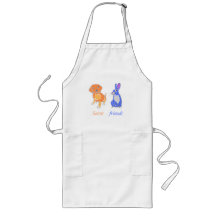 Stylish Illustrated Dog And Rabbit Art