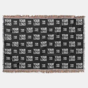 Stylish Image, Design or Business Logo Pattern  Throw Blanket