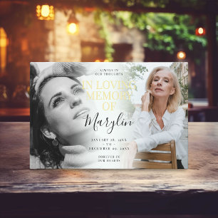 Stylish in Loving Memory Before & After Photo Guest Book