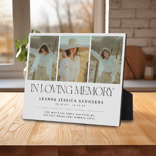 Stylish In Loving Memory Letting Photo Collage Plaque