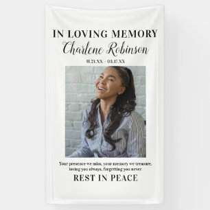 Stylish In Loving Memory   Photo Memorial Banner