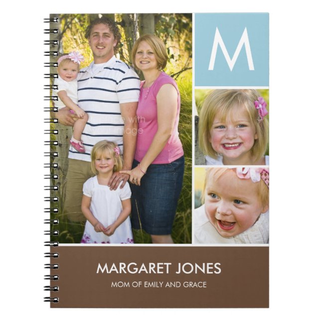 Stylish Initial Personalised Notebook (Front)