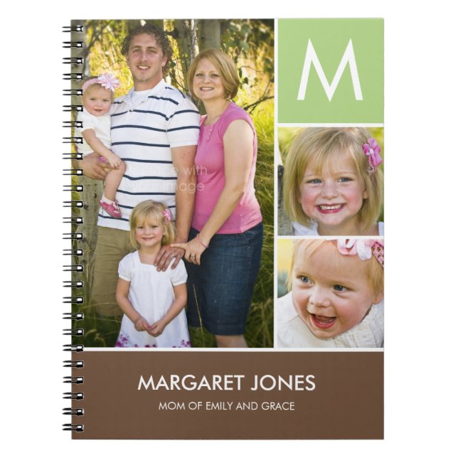 Stylish Initial Personalised Notebook (Front)