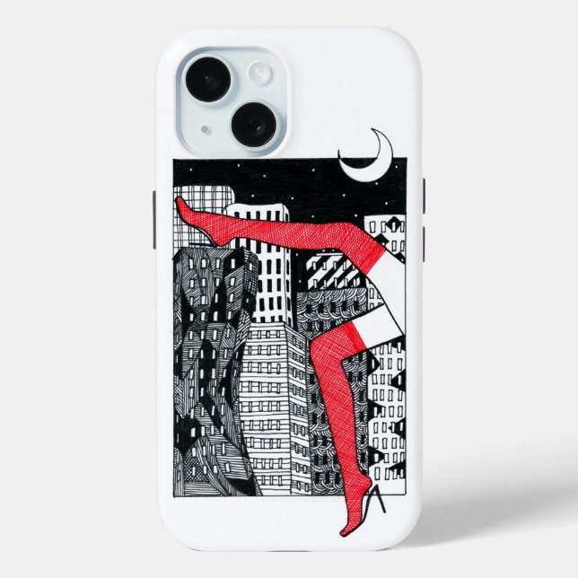 Stylish iPhone case with a picture of a woman's  (Back)