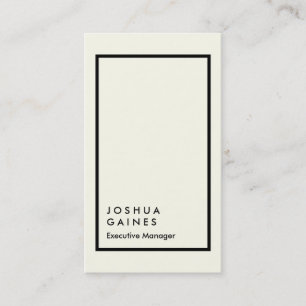 Stylish ivory colour plain elegant manager business card