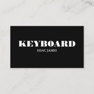 Stylish Keyboardist, Professional Musician Business Card