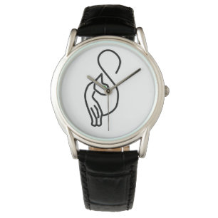 Stylish Kitty Cat Outline Watch