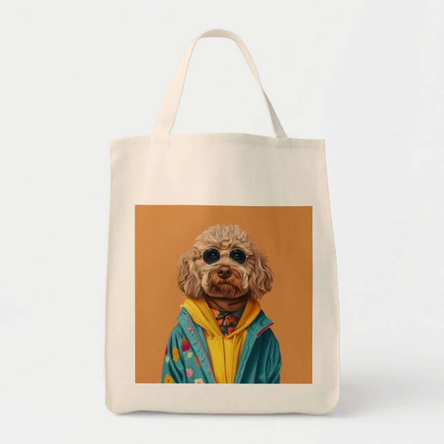 Stylish Labradoodle  Tote Bag (Front)