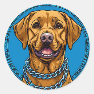 Stylish Labrador Retriever Dog Lover Gift, Modern  Classic Round Sticker