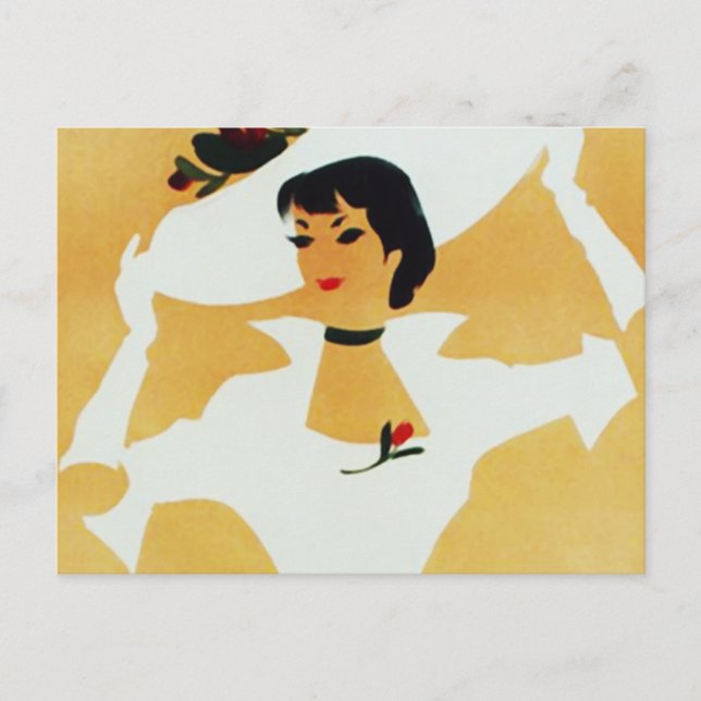 Stylish Lady Postcard (Front)