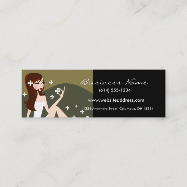 Stylish Lady - Small Business Card (Profile Card) (Front)