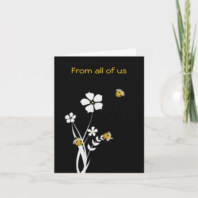 Stylish Ladybug Mother's Day Card (Front)