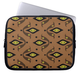 Stylish Laptop Sleeve, Brown, Black, Green Sleeve
