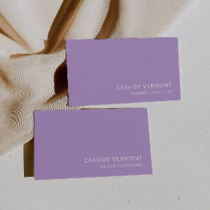 Stylish Lavender Beauty Makeup Consultant Business Card