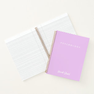 Stylish Lavender Purple Minimalist Girly Student Notebook