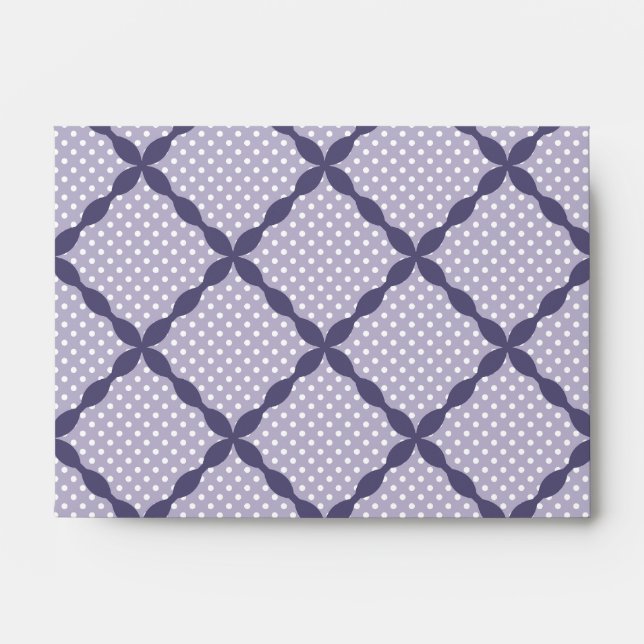Stylish Lavender Purple Pattern Design Envelopes (Front)