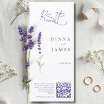 Stylish Lavender Wedding RSVP QR code