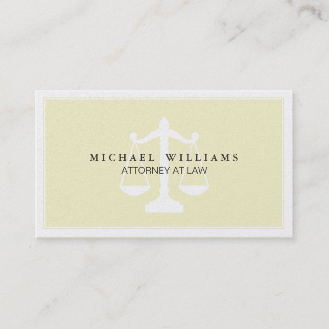 Stylish Lawyer Cleans Classic Nata Simple Law Business Card (Front)