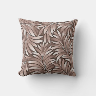 Stylish Leaves In Boysenberry Hues Cushion