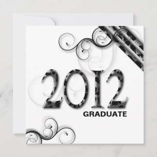 Stylish Leopard 2012 Grad Announcement Invitation
