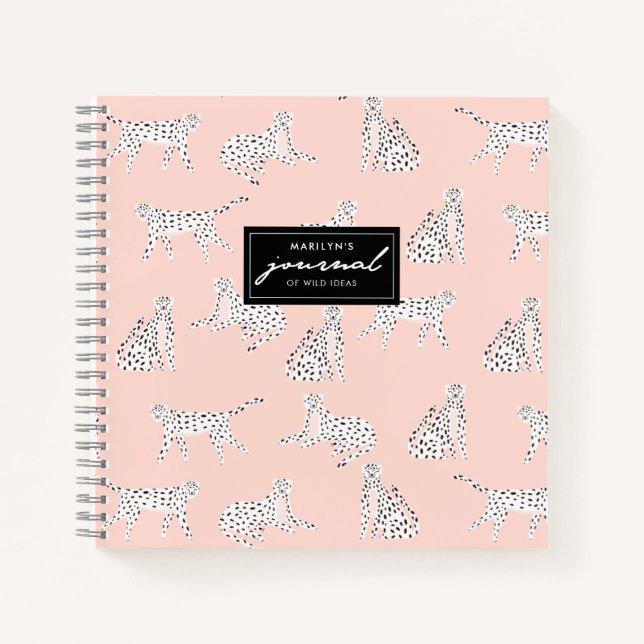 Stylish Leopard Animal Pattern Notebook (Front)