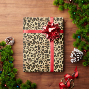 Stylish Leopard Animal Print Wrapping Paper