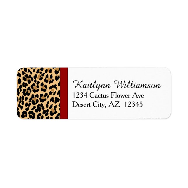 Stylish Leopard Print and Red Accent (Front)