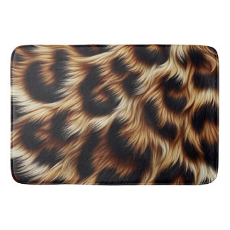 Stylish leopard print  bath mat