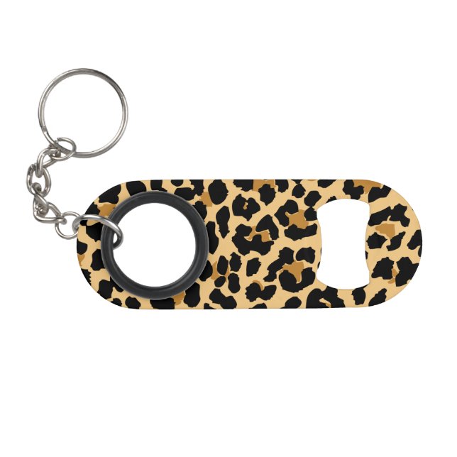 Stylish Leopard Print Bottle Opener (Front (Horizontal))