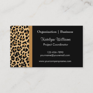 Stylish Leopard Print Business Card
