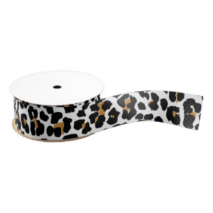 Stylish Leopard Print Pattern Ribbon Grosgrain Ribbon