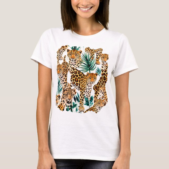 Stylish Leopard Print T-Shirt – Bold & Trendy   (Front)
