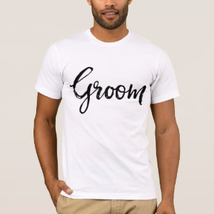 Stylish Lettering Brush Typography   Groom T-Shirt